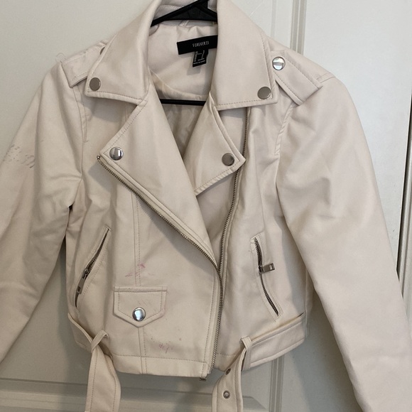 Forever 21 fake leather jacket (white) - Picture 2 of 7